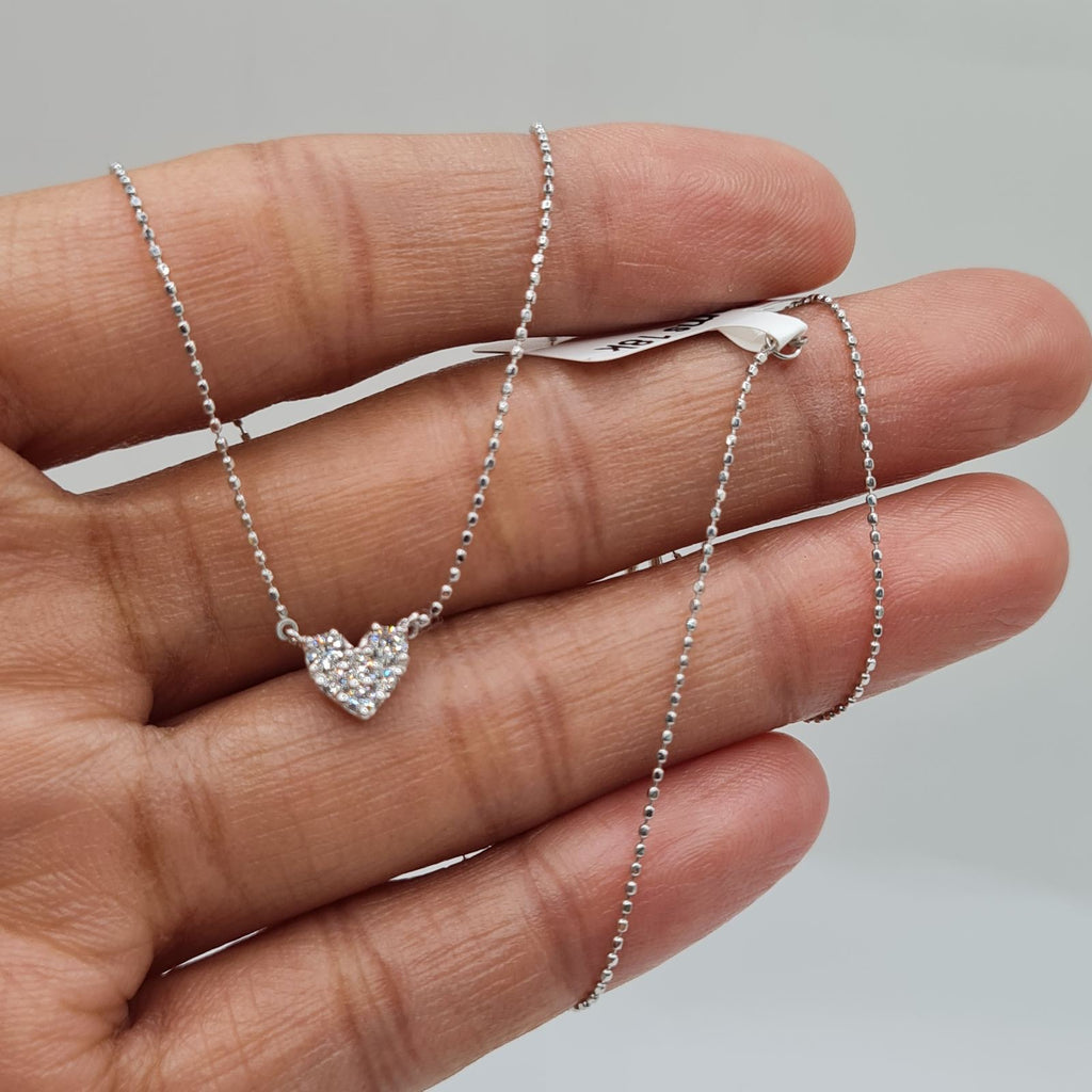 Classic Heart Diamond Necklace 18K