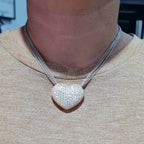 Classic Heart Large Diamond Necklace 14K
