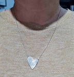 Classic Heart Pave Diamond Necklace 14K