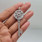 Brilliant Key Diamond Necklace Pendant 18K