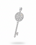 Brilliant Key Diamond Necklace Pendant 18K