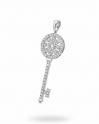 Brilliant Key Diamond Necklace Pendant 18K