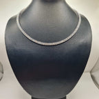 Classic Eternity 21.00CTW Round Pave Tennis Diamond Necklace 18K