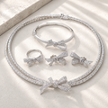 Ribbon Statement Diamond Jewelry Set 18K
