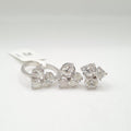 Cluster Solitaire Diamond Jewelry Set 14K