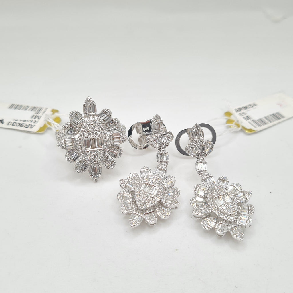 Rositas Dangling Diamond Jewelry Set 14K