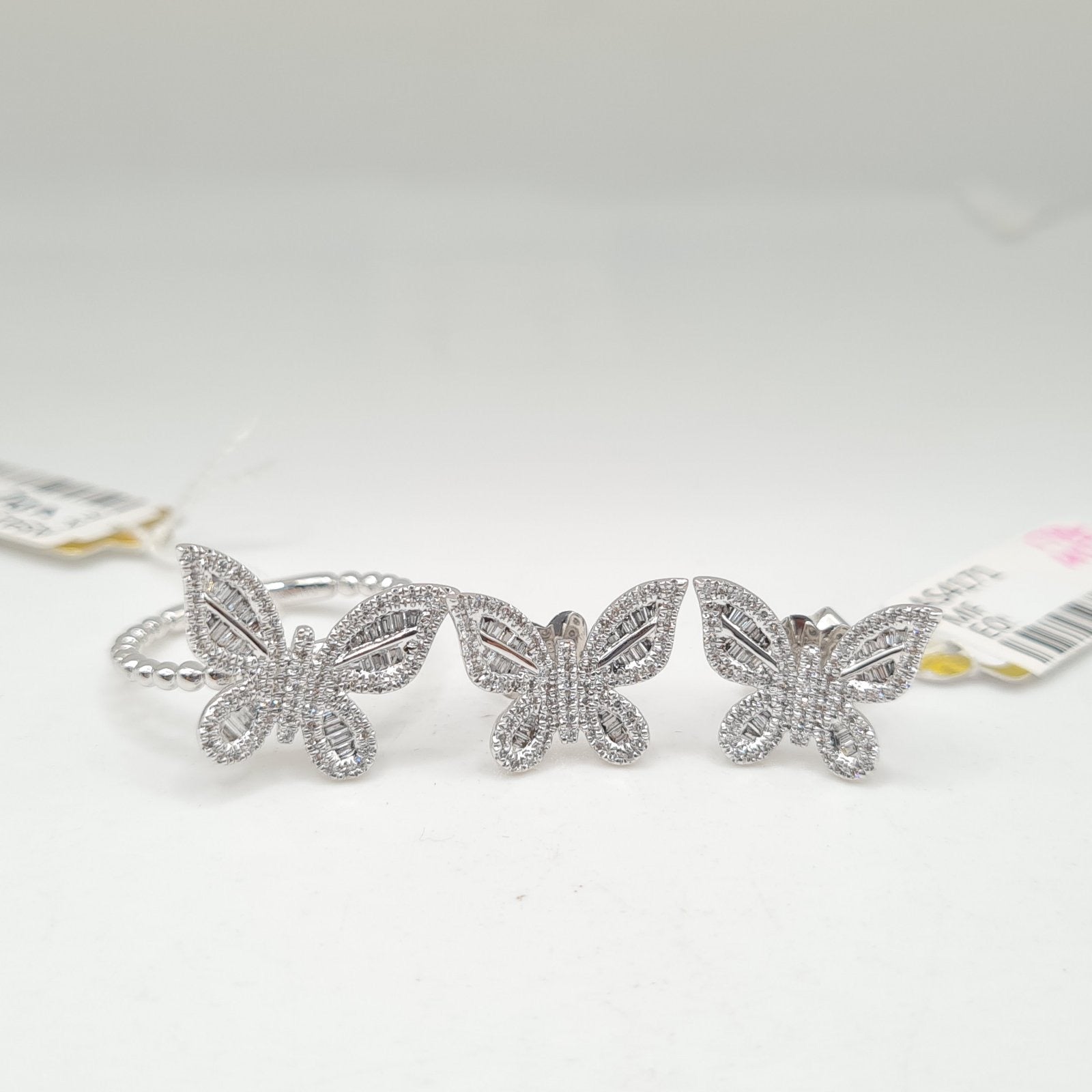 Classic Butterfly Chain Diamond Jewelry Set 14K