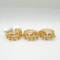Golden Crown Deco Hoop Diamond Jewelry Set 14K