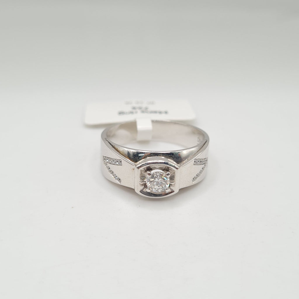 0.60ct Round Paved Unisex Diamond Ring 18K