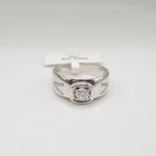 0.60ct Round Paved Unisex Diamond Ring 18K
