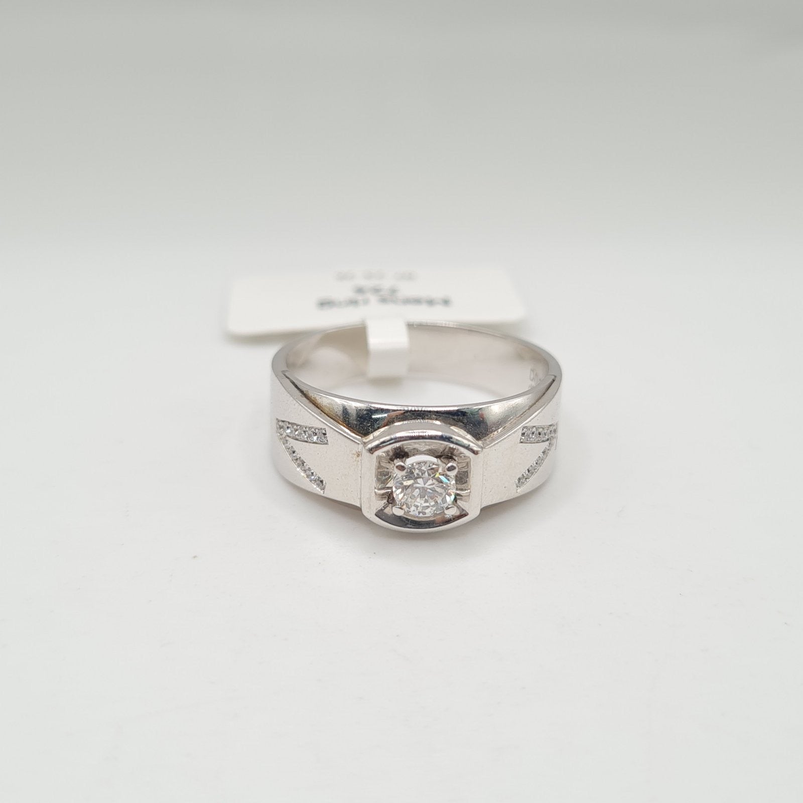 0.60ct Round Paved Unisex Diamond Ring 18K
