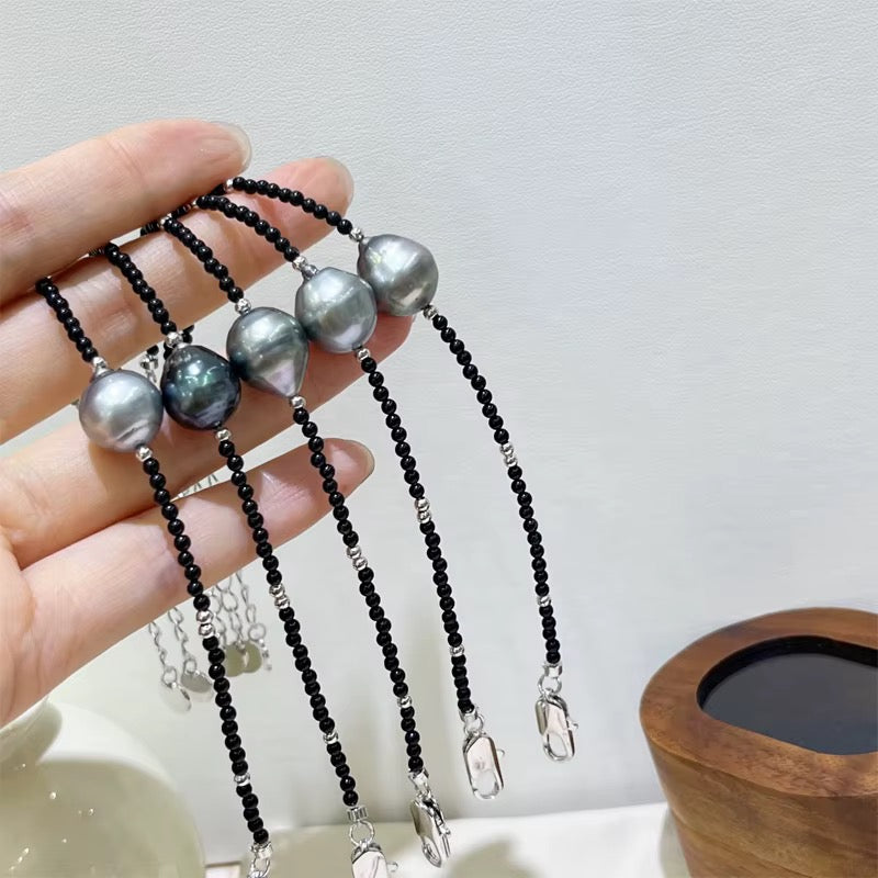 Lester | Tahitian Pearl, Onyx Gemstones