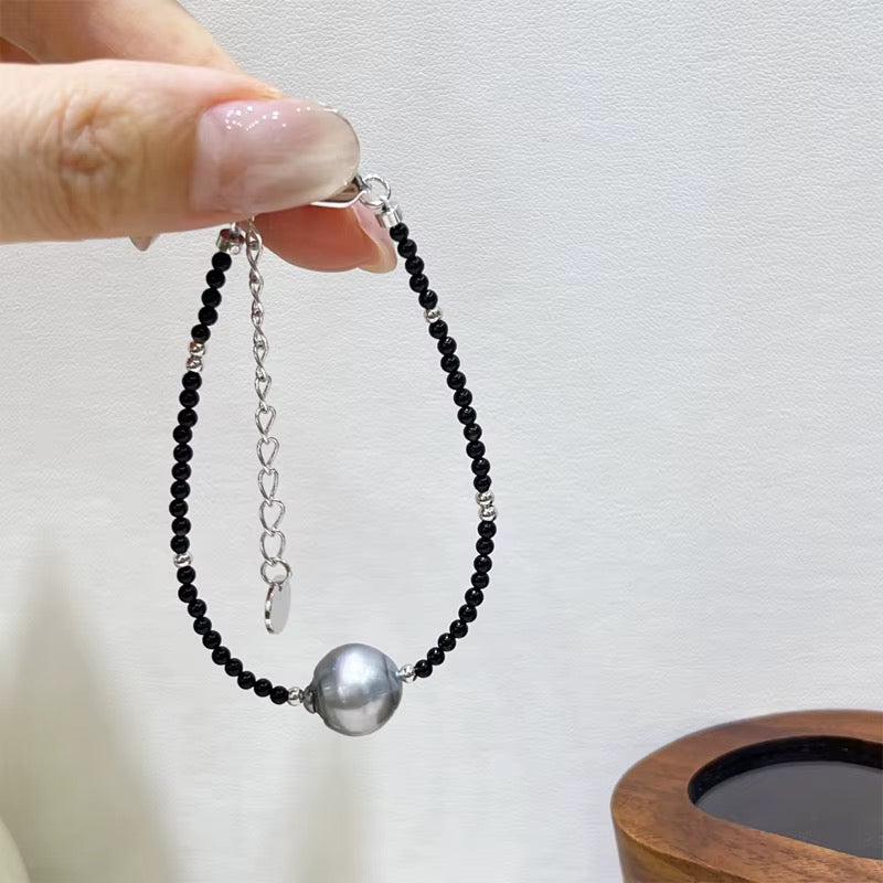 Lester | Tahitian Pearl, Onyx Gemstones