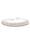 Rare Fancy Pink Diamond Pave Diamond Bracelet 14K