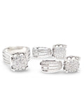 Classic Round Dangling Statement Diamond Jewelry Set 14K