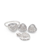 Classic Heart Diamond Jewelry Set 18K