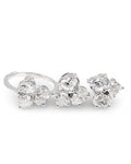 Classic Solitaire Cluster Diamond Jewelry Set 14K