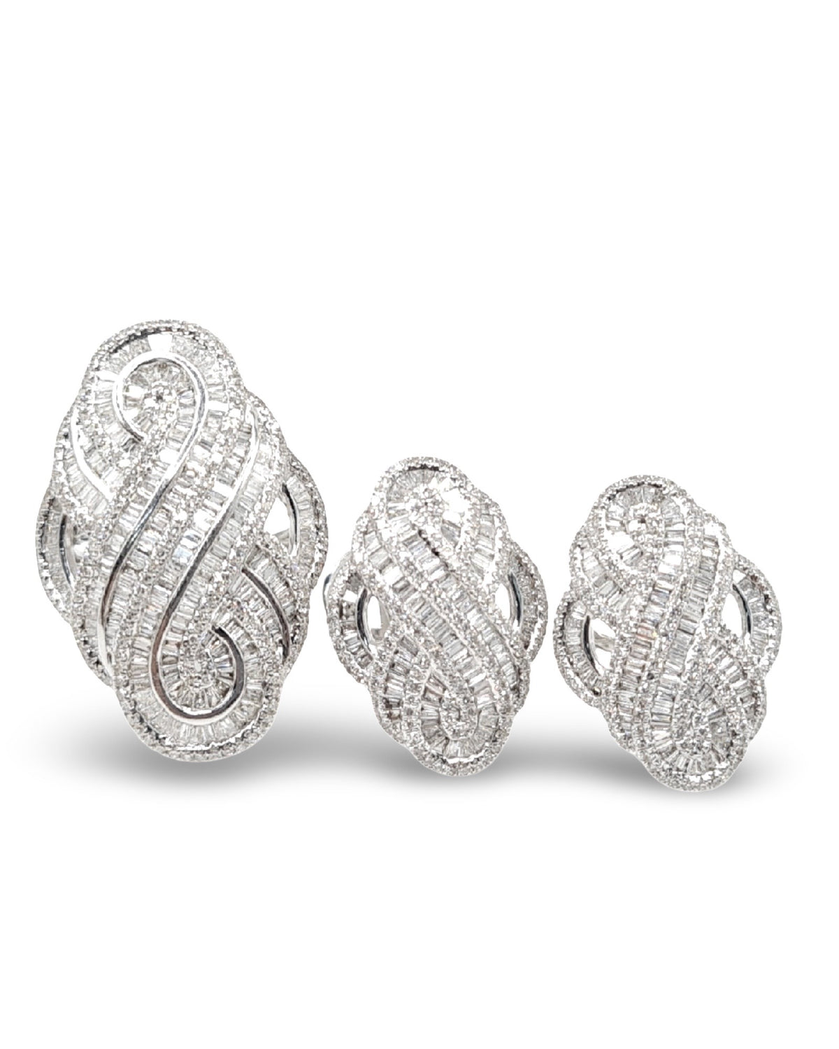 Crossover Paved Statement Diamond Jewelry Set 14K