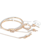 Rose Ribbon Diamond Jewelry Set 18K