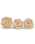 Golden Floral Statement Diamond Jewelry Set 18K