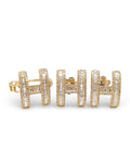 Golden H Baguette Chain Diamond Jewelry Set 14K