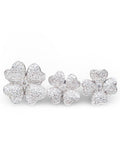 White Gold Floral Statement Diamond Jewelry Set 14K