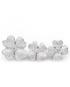 White Gold Floral Statement Diamond Jewelry Set 14K