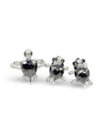 Turtle Deco Black Diamond Deco Diamond Jewelry Set 14K