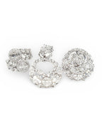 Multi Wear Round Statement Diamond Jewelry Set 14K