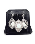 Opal Gemstones Deco Statement Diamond Jewelry Set 14K