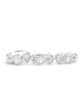 Classic Hoop Cluster Shape Diamond Jewelry Set 14K