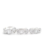 Classic Hoop Cluster Shape Diamond Jewelry Set 14K