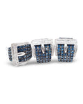 Blue Diamond Belt Statement Diamond Jewelry Set 14K