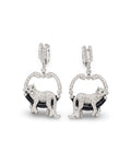 Panther Deco Drop Diamond Earrings 18K