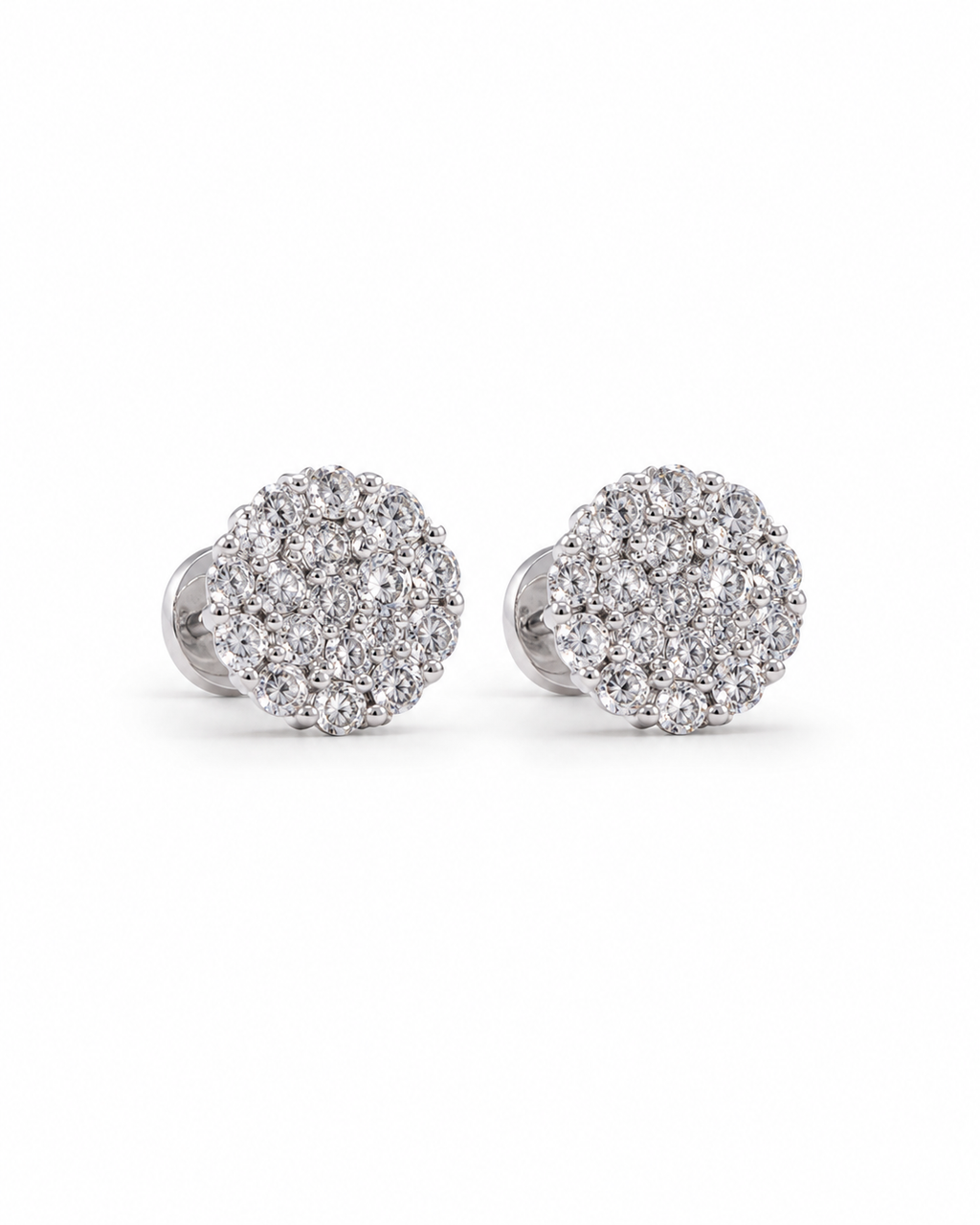 Classic Round Stud Diamond Earrings 18K