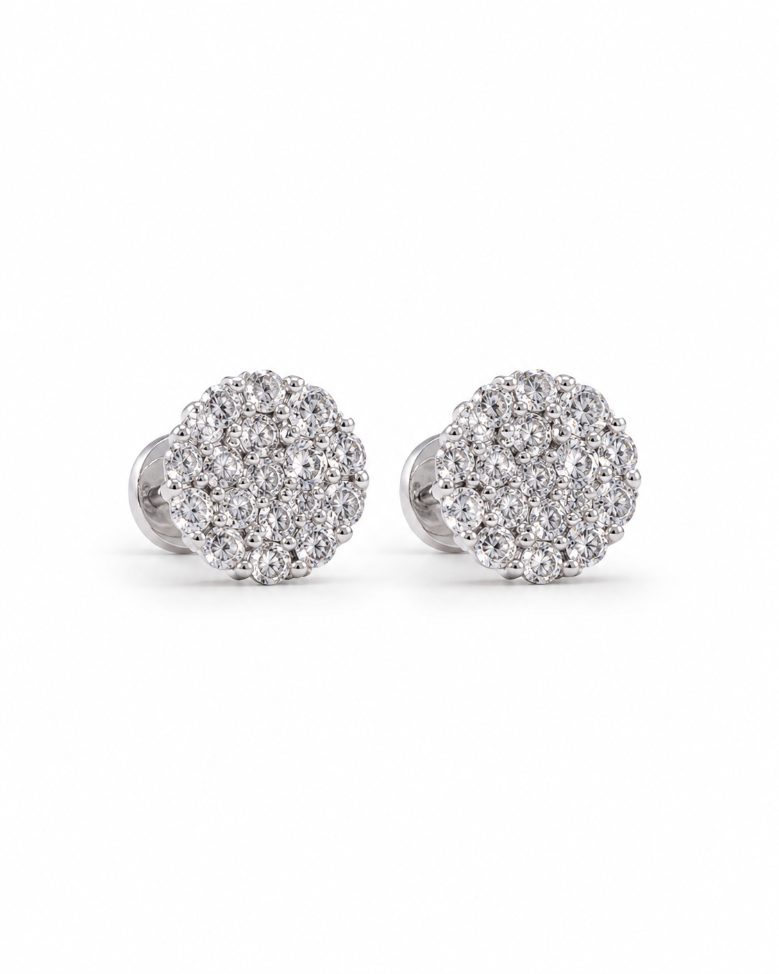 Classic Round Stud Diamond Earrings 18K