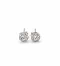 Classic Round Center Stud Diamond Earrings 18K