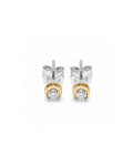 0.10cts Round Solitaire Classic Stud Diamond Earrings 14K