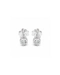 0.10cts Round Solitaire Classic Stud Diamond Earrings 14K