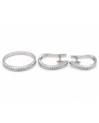 Classic Hoop Diamond Jewelry Set 14K