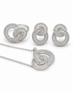 Classic Infinity Deco Diamond Jewelry Set 14K