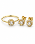 Classic Round Enlarger Diamond Jewelry Set 14K