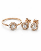 Classic Round Enlarger Diamond Jewelry Set 14K