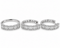 Classic Hoop Baguette Half Eternity Diamond Jewelry Set 14K
