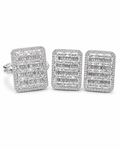 Classic Emerald Mirror Statement Diamond Jewelry Set 14K