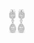 Classic Pear Dangling Diamond Earrings 14K