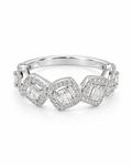Classic Cushion Half Eternity Diamond Ring 14K