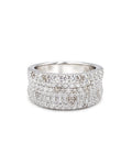 Classic Chunky Paved Band Diamond Ring 18K