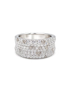 Classic Chunky Paved Band Diamond Ring 18K