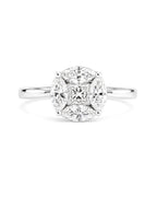 Classic 2ct Face 1st Gen Round Invisible Setting Diamond Ring 18K